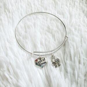 Aunt of Groom Wedding Charm Bracelet, Wedding Jewelry